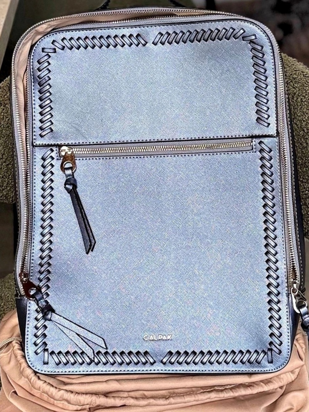Calpak Kaya 15-Inch Laptop Backpack Indigo Metallic Blue